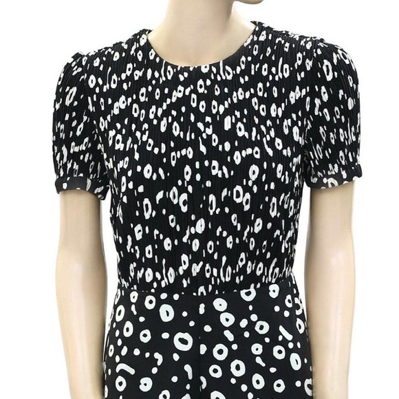 French Connection Doe Crepe Playsuit Dress Smocked Romper S US 6 - Picture 6 of 9